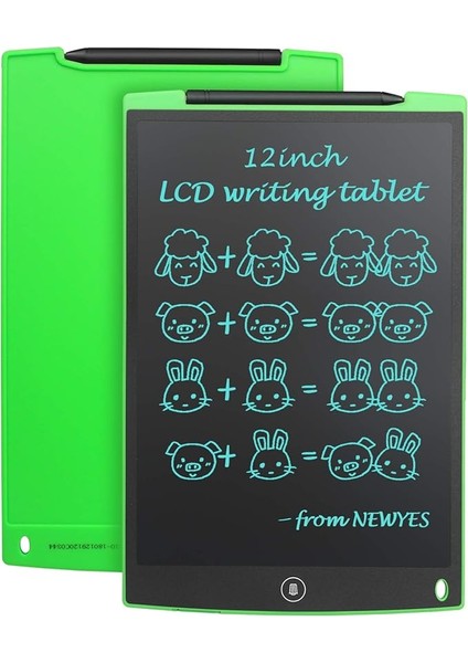 LCD Writing"tablet, 12 Inç Dijital Yazı Tahtası/papierlos Grafiktablet Için Yazmak ve Resim Yeşil NYWT120GR-0