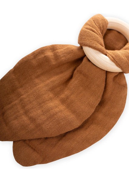 Ahşap Müslin Kumaştan Diş Kaşıyıcı Kahve modelleri