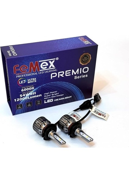 Premio H7 Şimşek Etkili LED Xenon 54W 12.000 Lumen
