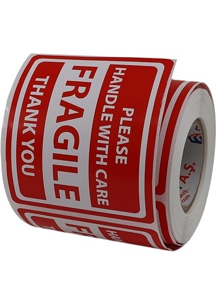 Etiketler , Hazır Al Hızlı Al Fragile Roll Label 70MM x 80MM 250 Pcs "please Handle With Care Thank You" Coated Stickers fiyatları