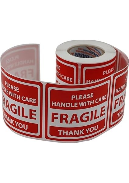 Etiketler , Hazır Al Hızlı Al Fragile Roll Label 70MM x 80MM 250 Pcs "please Handle With Care Thank You" Coated Stickers indirimleri