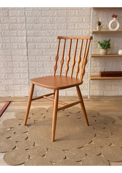 Concept Boncuk Sandalye Naturel Ahşap Sandalye indirimleri