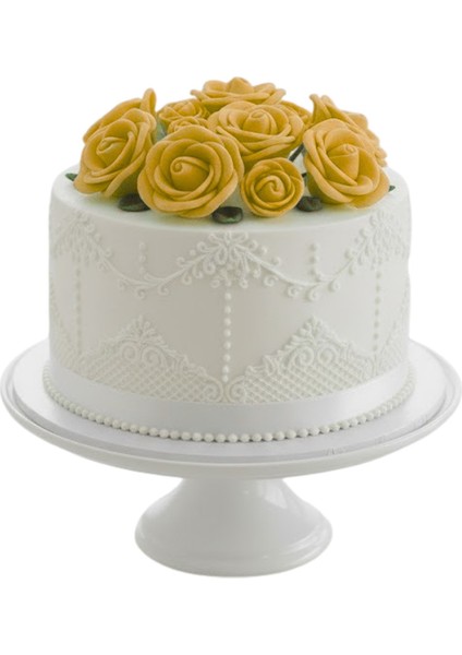 Pasta Üstü Gül Süs 14 Adet Gold Renk