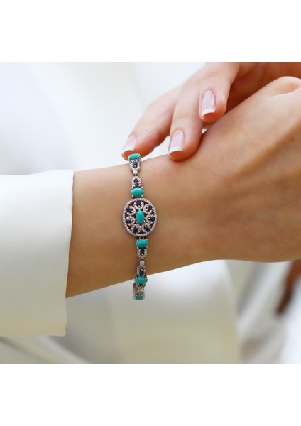 Aria Stone Serisi Elips Gümüş Bileklik modelleri