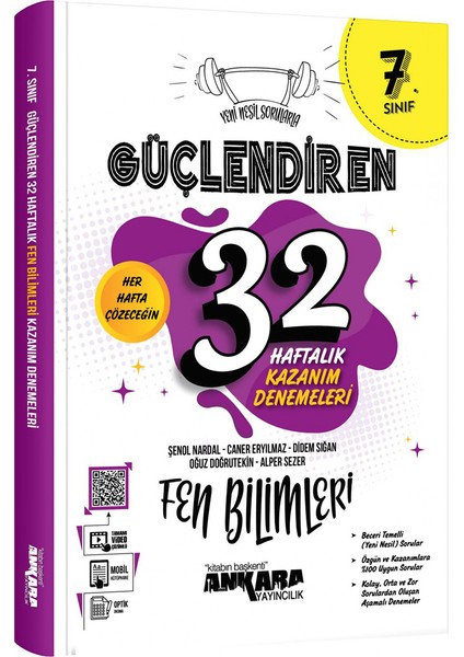 7.sınıf Güçlendiren 32 Haftalık Fen Bilimleri Denemesi (Güncel Marif Model) fiyatları