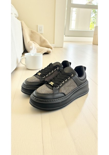 55312 Siyah Tam Ortopedik Sneaker Günlük Kadın Spor Ayakkabı fiyatları