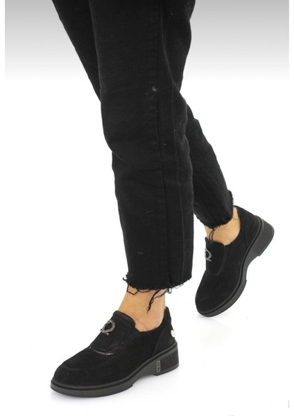 D25KA-7105 Siyah Hakiki Deri Tam Ortopedik Kadın Casual Günlük Ayakkabı fırsatları