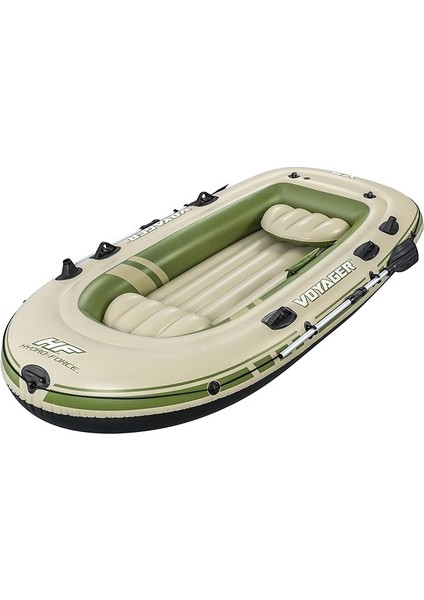 Hydro-Force Voyager X3 Şişme Sal Seti, Şişme Bot, El Pompası, Kürekler, Koltuklar, Araç Gereç Torbası, Taşıma Çantası, Üç Kişilik, Balıkçılık Için Ideal