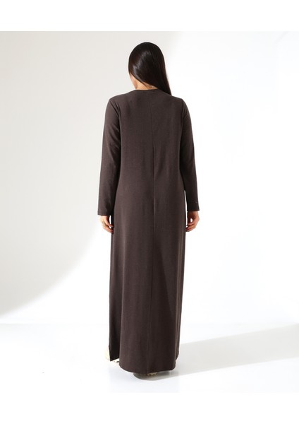 Kadın Yün Viskon Uzun Büyük Beden Elbise