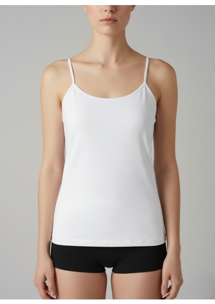 Kadın Ribana Mat Biyeli Ip Askılı Pamuklu Atlet 3'lü Paket Normal ve Battal Büyük Beden - Berrak indirimleri