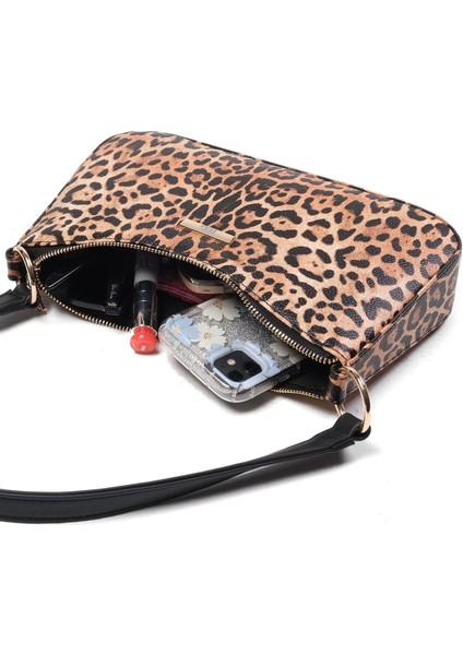 Leopar Desenli Kadın El ve Omuz Çantası fırsatları