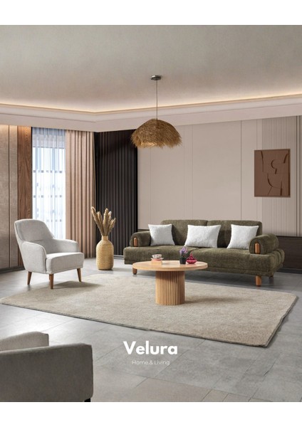 Salda Üçlü Kanepe & 3'lü Koltuk - Yeşil indirimleri