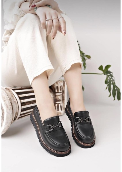 D25KA-3240 Siyah Hakiki Deri Tam Ortopedik Kadın Casual Günlük Ayakkabı indirimleri