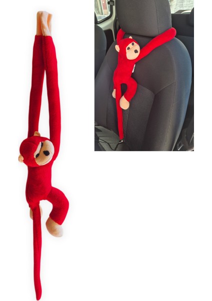 Araç Içi Dekoratif Pelüş Maymun Yastık – Yapışkan Elleriyle Koltuğa Sarılan Oto Aksesuar