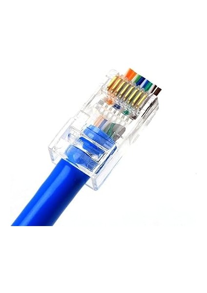 Yeni Nesil Delikli Cat6/cat5 RJ45 Jack Konnektör Utp 100 Adet 4381 fiyatları