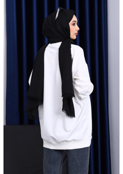 Ekru Bisiklet Yaka Baskılı Sweat modelleri