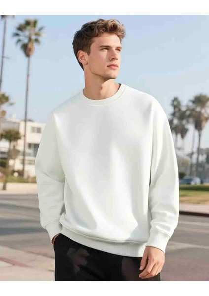 Baskısız 3iplik Şardonlu Sweatshirt