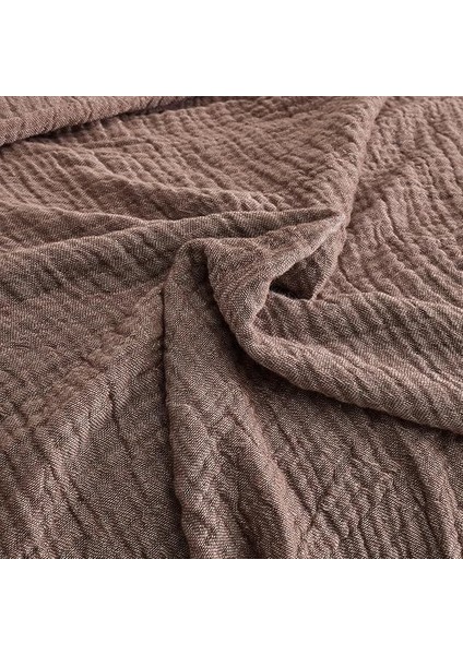 | Tissou | Çift KIŞILIK%100 Pamuklu Muslin Pike Yatak Örtüsü Kahve modelleri