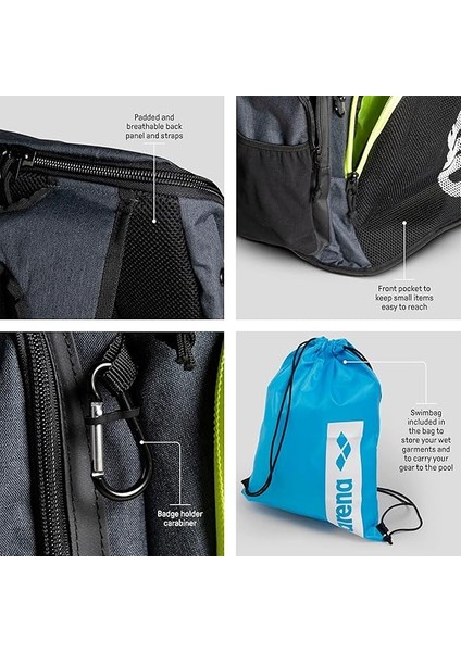 Üniseks – Yetişkin Yüzme Spor Sırt Çantası 45L Team modelleri
