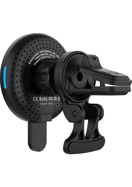 iPhone 13 14 15 Uyumlu 15W Kablosuz Araç Içi Cep Telefonu Şarj ve Tutucu - 2in1 Magsafe Uyumlu Wireless Şarj - Havalandırma ve Izgarasına Montaj D9 fırsatları