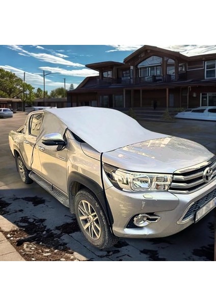 Branda Araba Güneşlik Araç Buz Kar Güneş Koruyucu Yarım Branda (Büyük Boy)