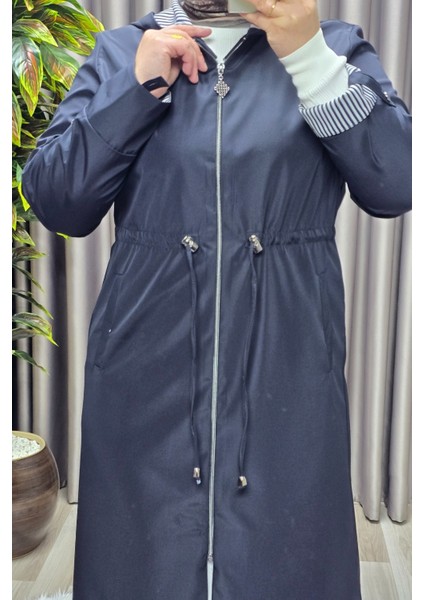 Kadın Tesettür Giyim Büyük Beden Fransız Boy Mevsimlik Trençkot fiyatları