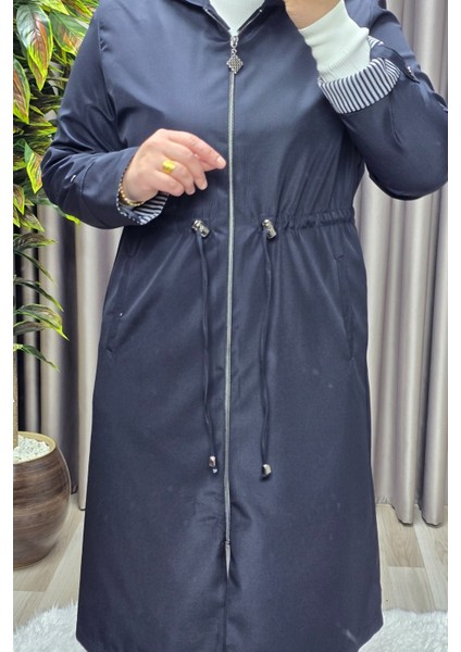 Kadın Tesettür Giyim Büyük Beden Fransız Boy Mevsimlik Trençkot indirimleri