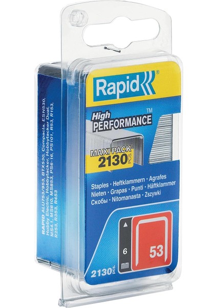 5000741 Blister Ambalaj, 2130 Zımba Teli 53/6 Mm, Galvanizli, 2.13 M