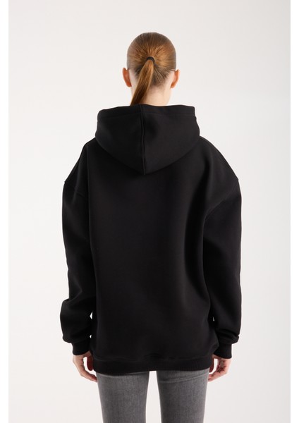 Kadın Kabartma Baskılı Oversize Sweatshirt indirimleri