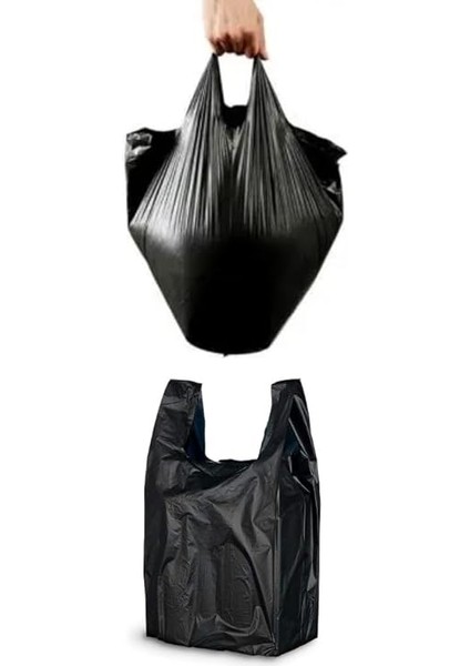 Ticaret Kalın Siyah Poşet Orta Boy 1 kg Hışır Atlet Poşet Market Manav Poşeti Çöp Poşeti fırsatları