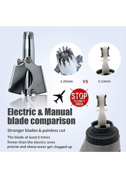 Aputue Burun Kılı Düzeltici, Alerjik Reaksiyona Neden Olmayan, Manuel, Pil Gerektirmeyen, Su Geçirmez, Ağrısız Burun Kılı Makinesi, Erkek ve Kadınlar Için On Iki Çift Kenarlı Bıçak Içerir fiyatları