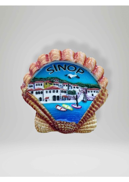 Sinop Temalı Kabartmalı Polyester Magnet Buzdolabı Süsü (KOD:956) 6,5cm x 6,5cm