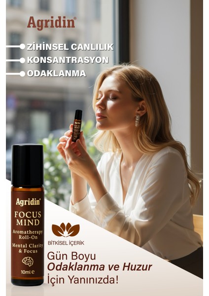 Focus Mind Roll-On 10 ml – 100% Doğal Aromaterapi ile Zihin Açıklığı ve Odaklanma Desteği fırsatları