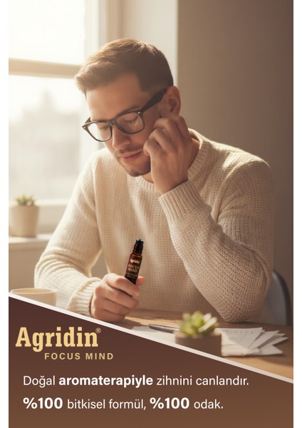 Focus Mind Roll-On 10 ml – 100% Doğal Aromaterapi ile Zihin Açıklığı ve Odaklanma Desteği