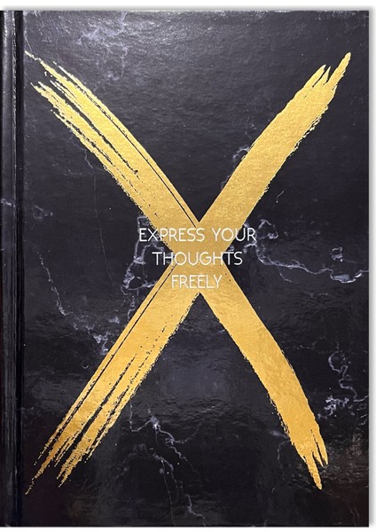 Black Marble Gold x Sert Kapaklı Tasarım Defter