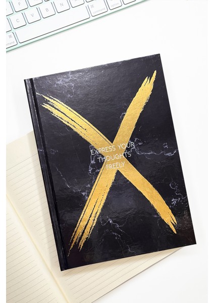 Black Marble Gold x Sert Kapaklı Tasarım Defter fiyatları