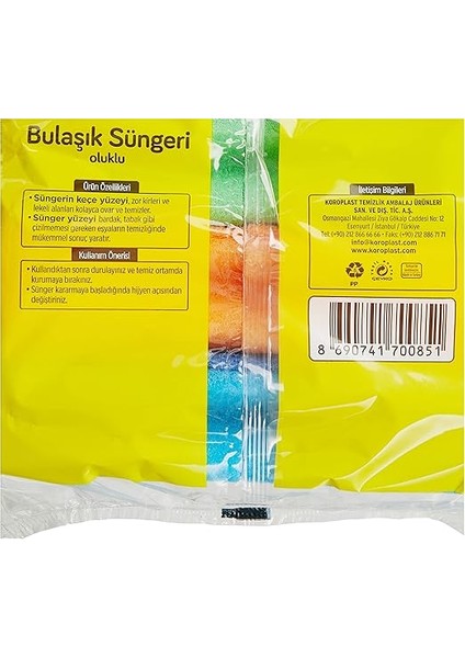 Oluklu Bulaşik Süngeri 8'li (1 x 8 Adet) fırsatları