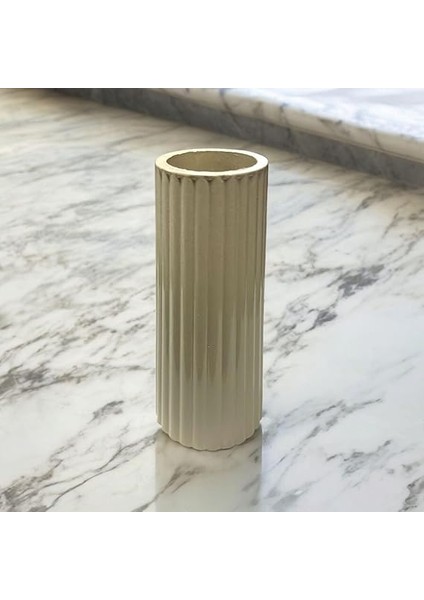 Work Seramik Vazo Modern Ev Dekorasyonu, Dekoratif Çiçek Vazosu, Masa Dekorasyonu (Bej) fırsatları