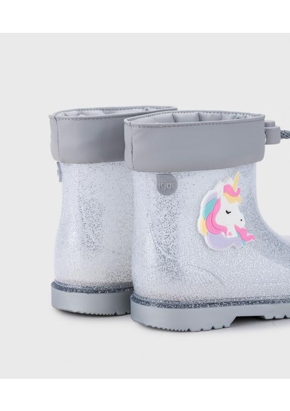 Bimbi Unicornio Glitter Yağmur Çizmesi Gümüş modelleri
