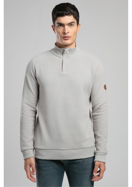 Luke Erkek Dik Yaka Sweatshirt Bej fiyatları