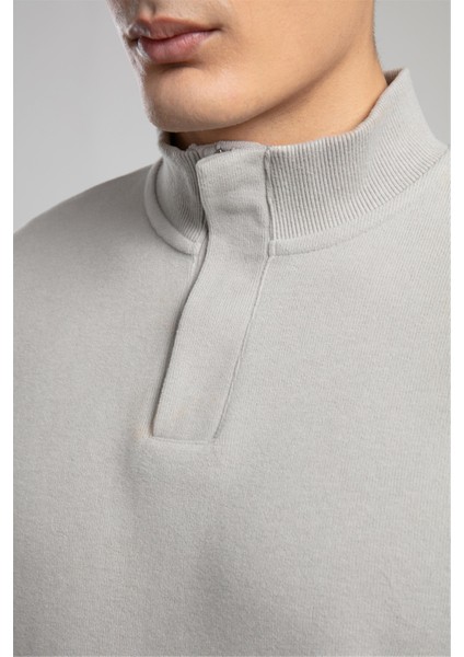 Luke Erkek Dik Yaka Sweatshirt Bej fırsatları