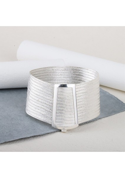 Kadın Gümüş Klasik Toka 15 Sıra Trabzon Hasır Bileklik fırsatları