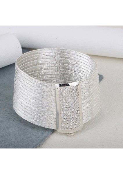 Kadın Gümüş Full Taşlı Toka 15 Sıra Trabzon Hasır Bileklik indirimleri