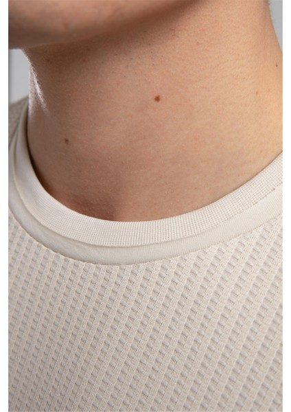 Wayne Erkek O Yaka Sweatshirt Bej fırsatları