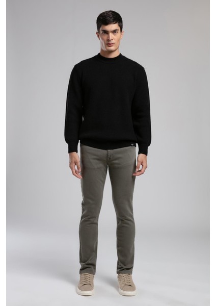 Jagger Normal Bel Dar Kesim Düz Paça Haki Erkek Pantolon