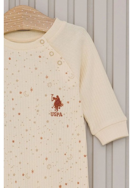 U.s.polo Kız Bebek Uzun Kol Patiksiz Tulum USB2111 Krem fiyatları