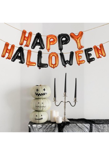 Halloween Folyo Balon Banner - Hpy Hlw Yazı- Harf Ölçüsü: 30 cm fiyatları