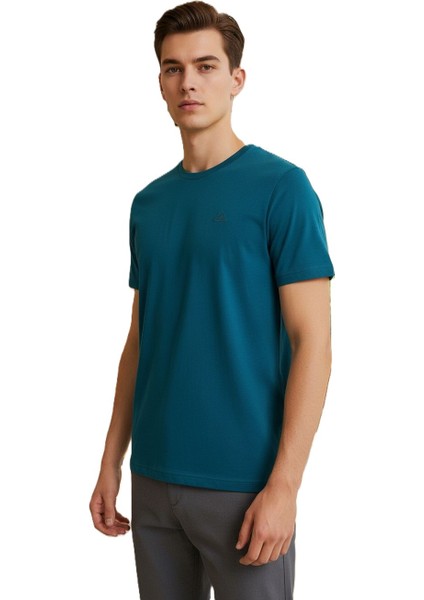 25 - 4350 Süper Battal Büyük Beden Unisex Bisiklet Yaka T-Shırt