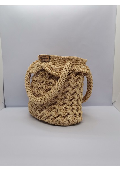 Kadın El Çantası Makrome Ip Saman Sarısı fiyatları