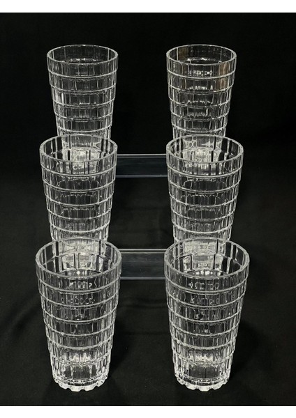 Kristal Işlemeli Uzun Cam Meşrubat Bardakları 6 Adet - Şık Desenli Su ve Içecek Bardakları modelleri